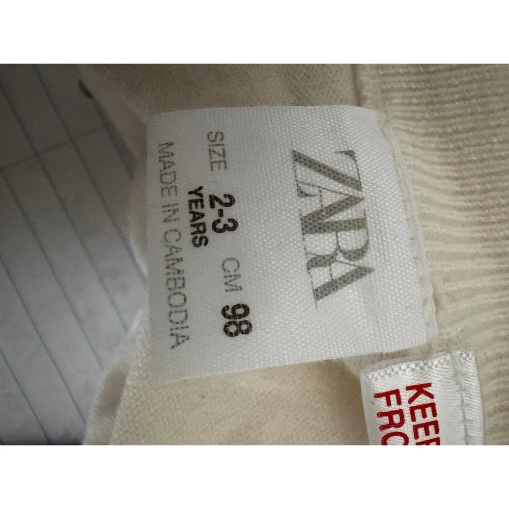 ZARA Kids Cream‎ Mock Neck Long Sleeve Sweater Size 2-3 Years